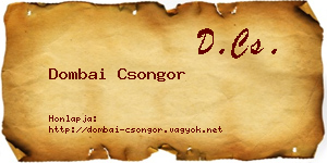 Dombai Csongor névjegykártya