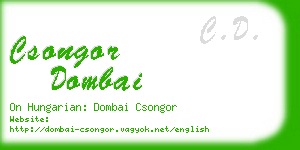 csongor dombai business card